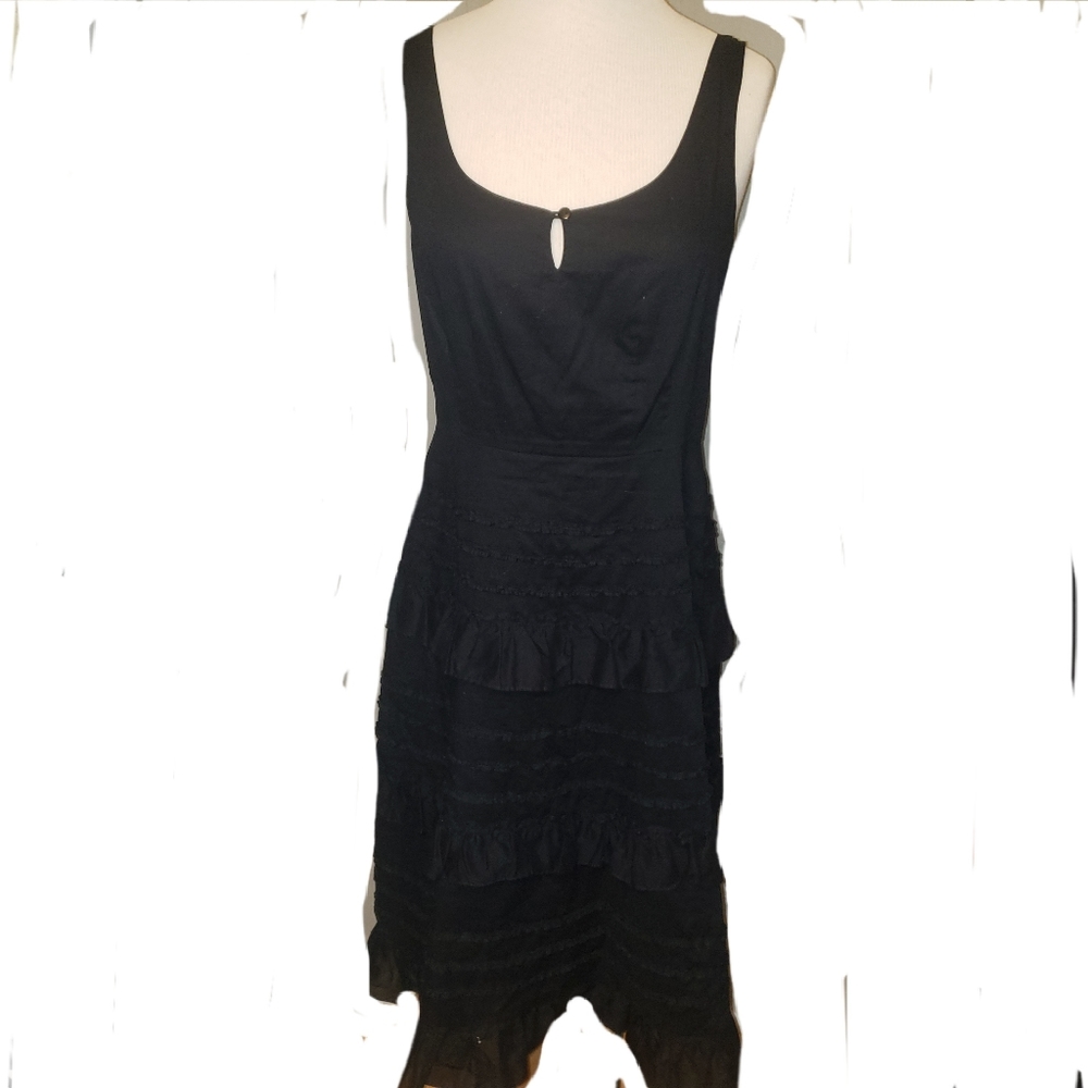 5/35 NWT IN STUDIO DRESS 8 COTTON BLACK HIDE ZIP